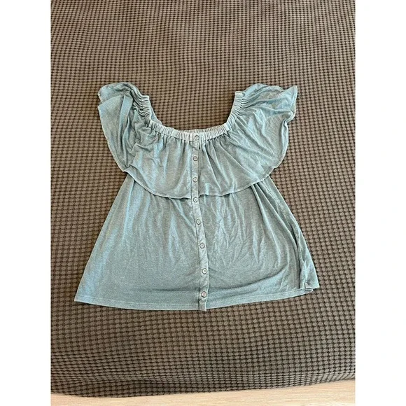 American Eagle Blouse | Womens Off the Shoulder Soft Knit Blouse - Picture 2 of 6